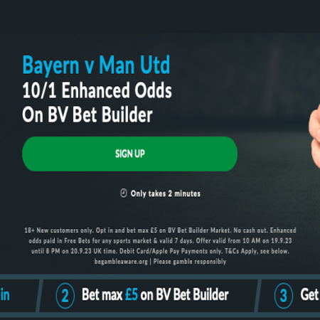 10/1 Enhanced Odds on Bayern v Man United with BetVictor